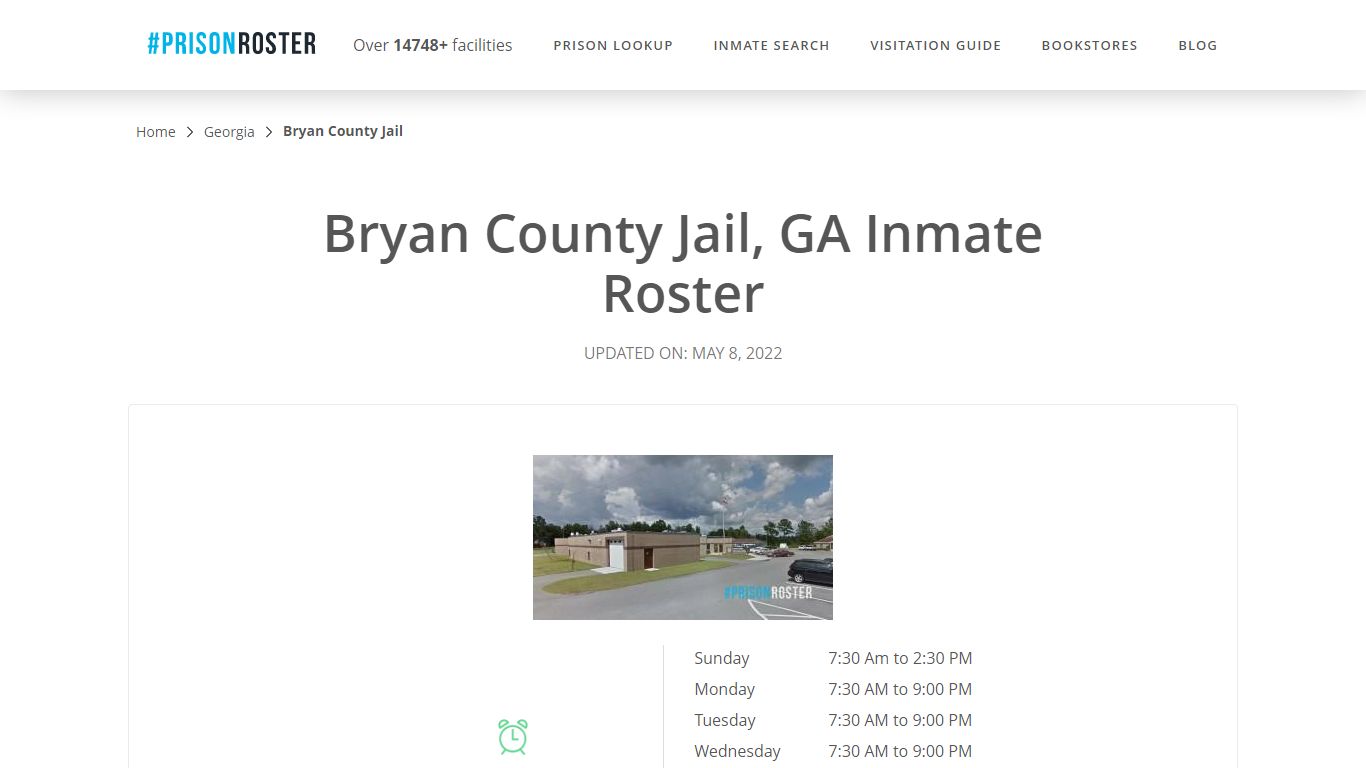 Bryan County Jail, GA Inmate Roster